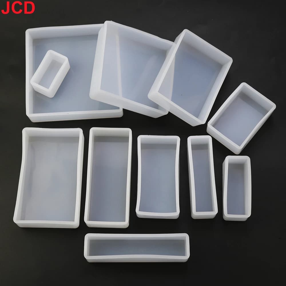Cubo fai-da-te Rettangolo Candela Colla di cristallo Goccia Stampo in silicone Creazione di resina Altalena Tavolo Rettangolo Palla Insetto Esemplare di fiori secchi