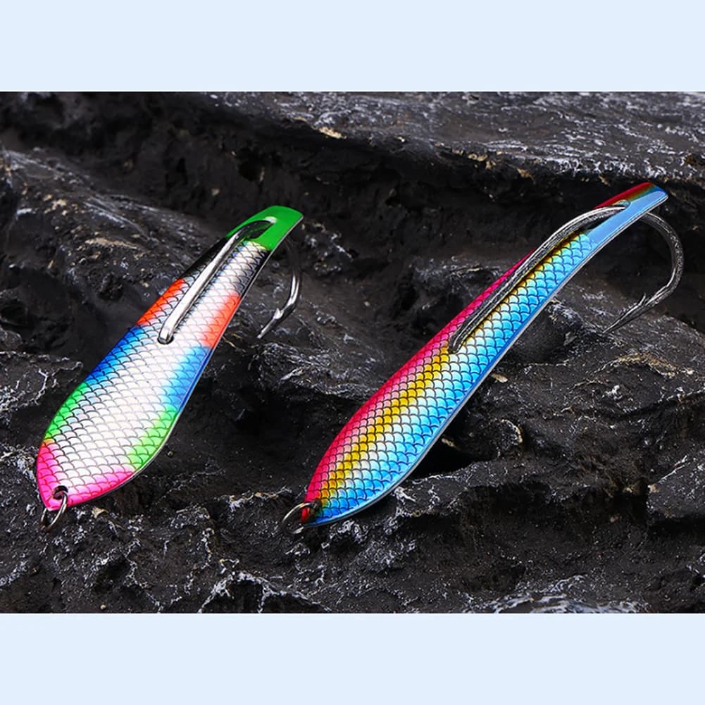 12.5 centimetri 38.7g 3D Pesce Bilancia Cucchiaio Richiamo Per La Pesca Profonda Trolling Jig Riflettente Alta Attrazione Dei Pesci Sgombro Bait di Tonno