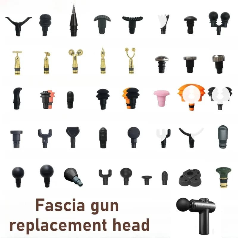 Various 15-16MM Fascia Gun Massage Heads Silicone Pain Soft Head Leg Muscle Relaxed Shoulder Fitness Equipment Replacement BallS