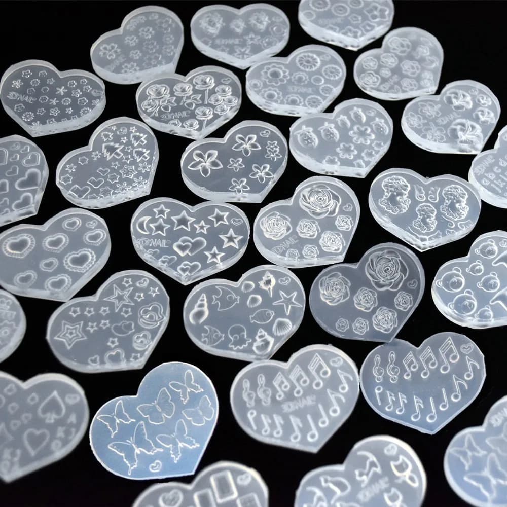 SNASAN Piccole Perline Fiori Del Fumetto Cuore Stella Unghie Artistiche Orecchini Stampo In Silicone Strumento di Colata di Gioielli Stampo In Silicone Resina Epossidica UV