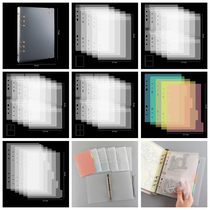 Die Storage Book Binder Die and Stamp Storage Folder Page Protectors Organized Pockets For Storaging Photos Documents 2022 new