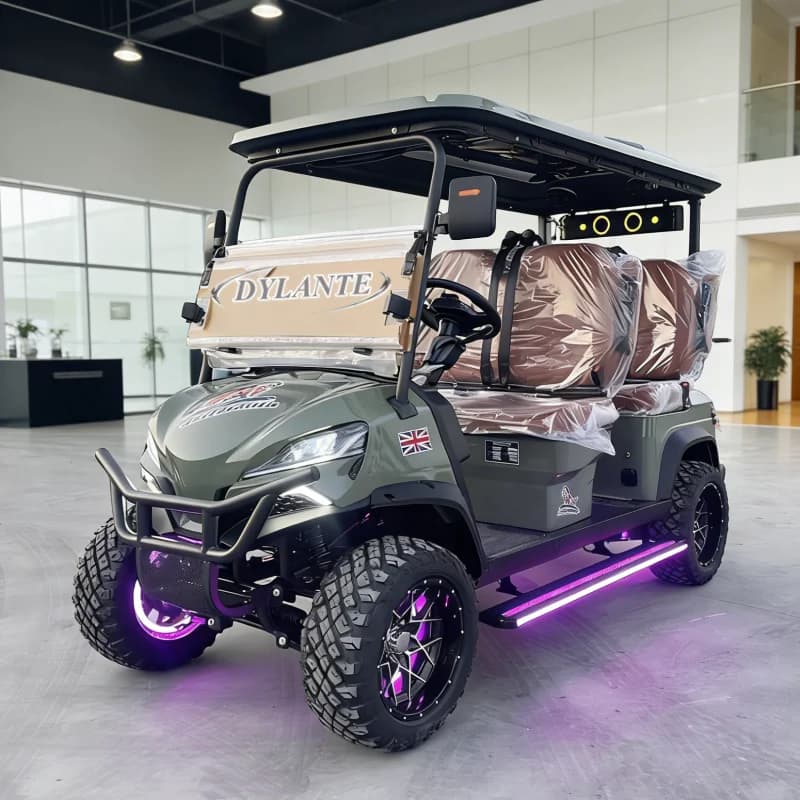 Nuovissimo Carrello da Golf Elettrico Legale per Esterni 60V 4KW/5KW con Ricarica Solare Personalizzata per Caccia Fuoristrada - Modello 2026