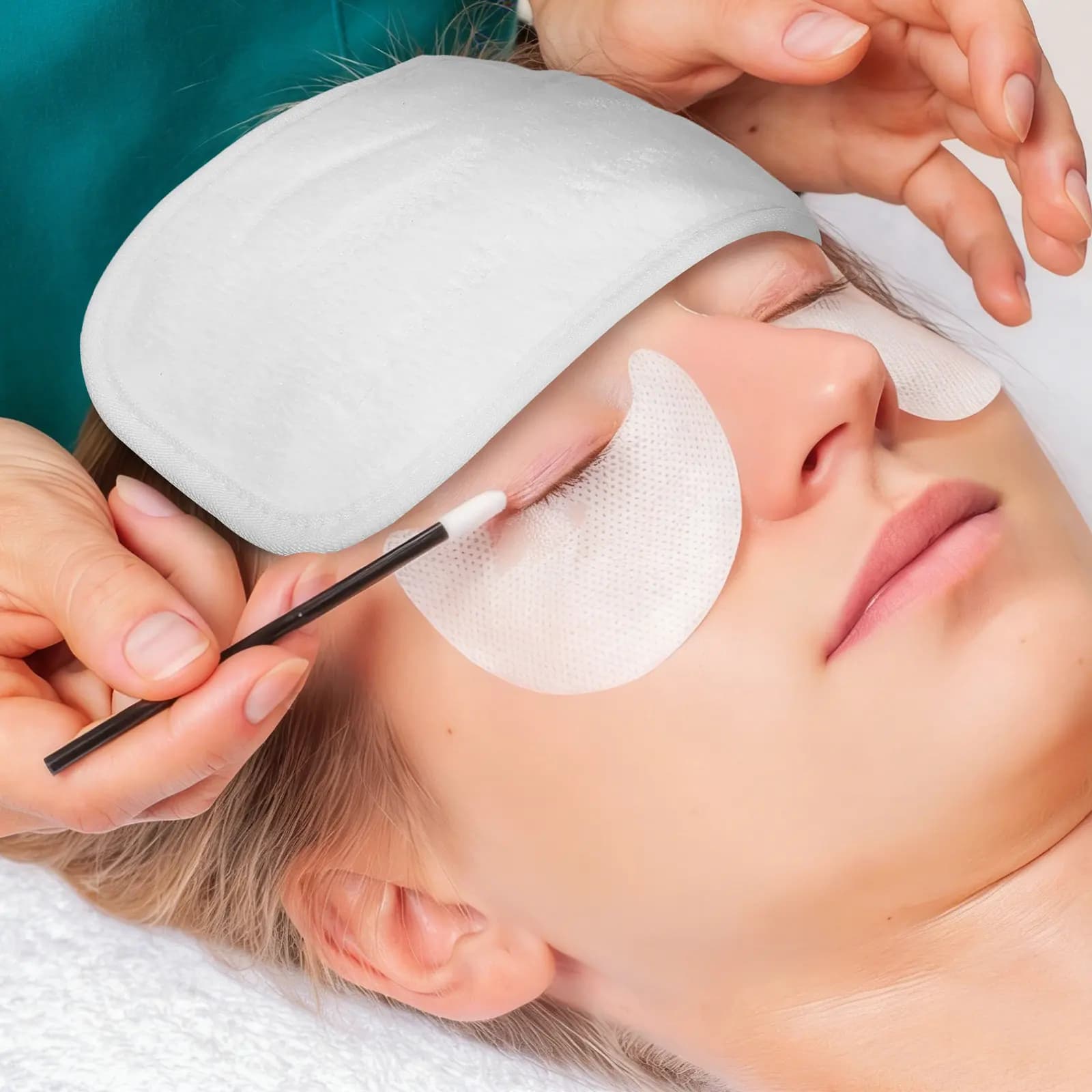 Set di 3 Cuscinetti per Fronte per Extension Ciglia, Fascia Riutilizzabile con Supporto per Extension Ciglia Finte, Strumenti Professionali per Extension Ciglia