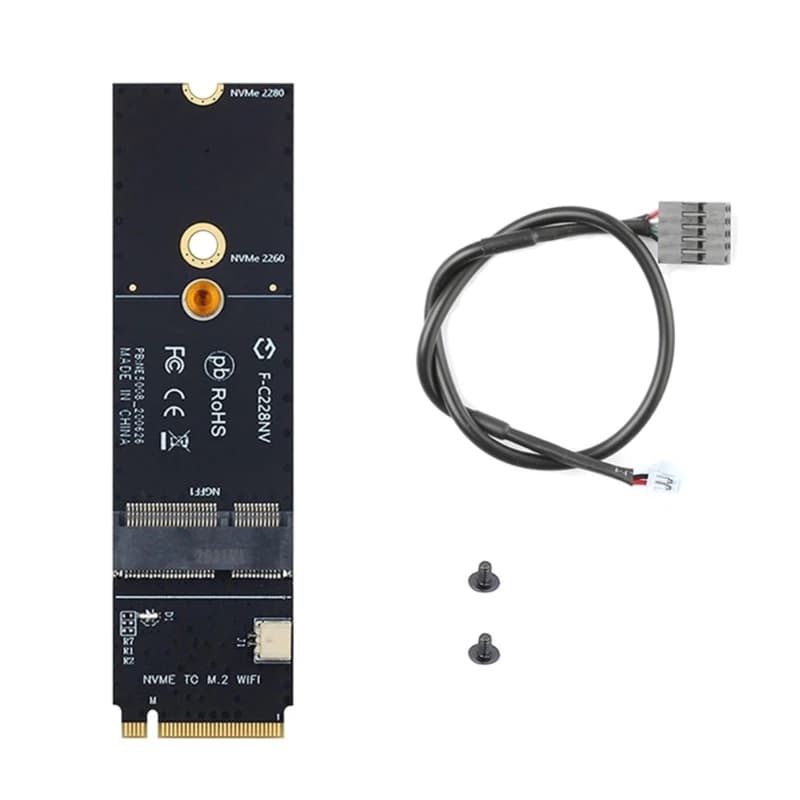 Adattatore Wifi Chiave A+E per scheda rete wireless con slot M-Key per BCM94352Z AX200 AX210 NVMe PCIE SSD Y3ND