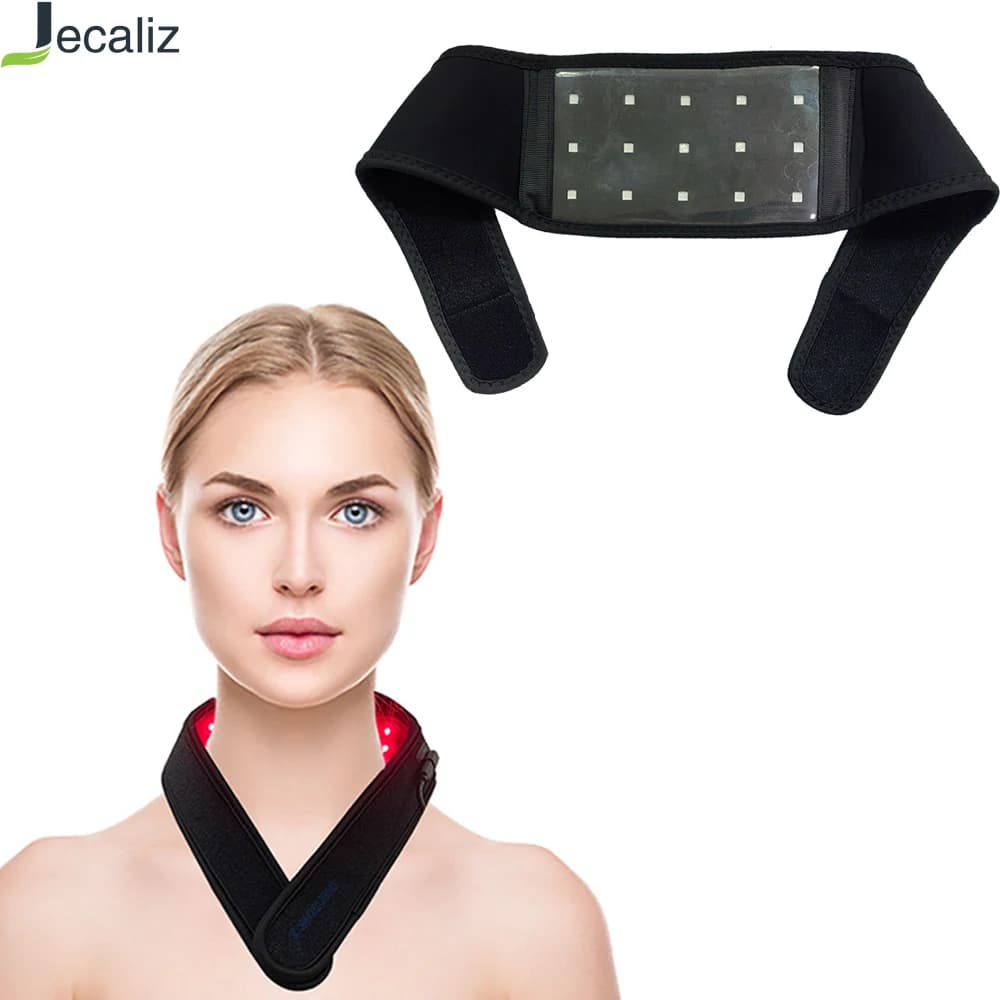 Cinghia rilassante a luce rossa, luce quasi infrarosso da 660 e 850 nm, allevia i muscoli, vita, collo, spalla, mano, polso, mentoniera, plug-in USB