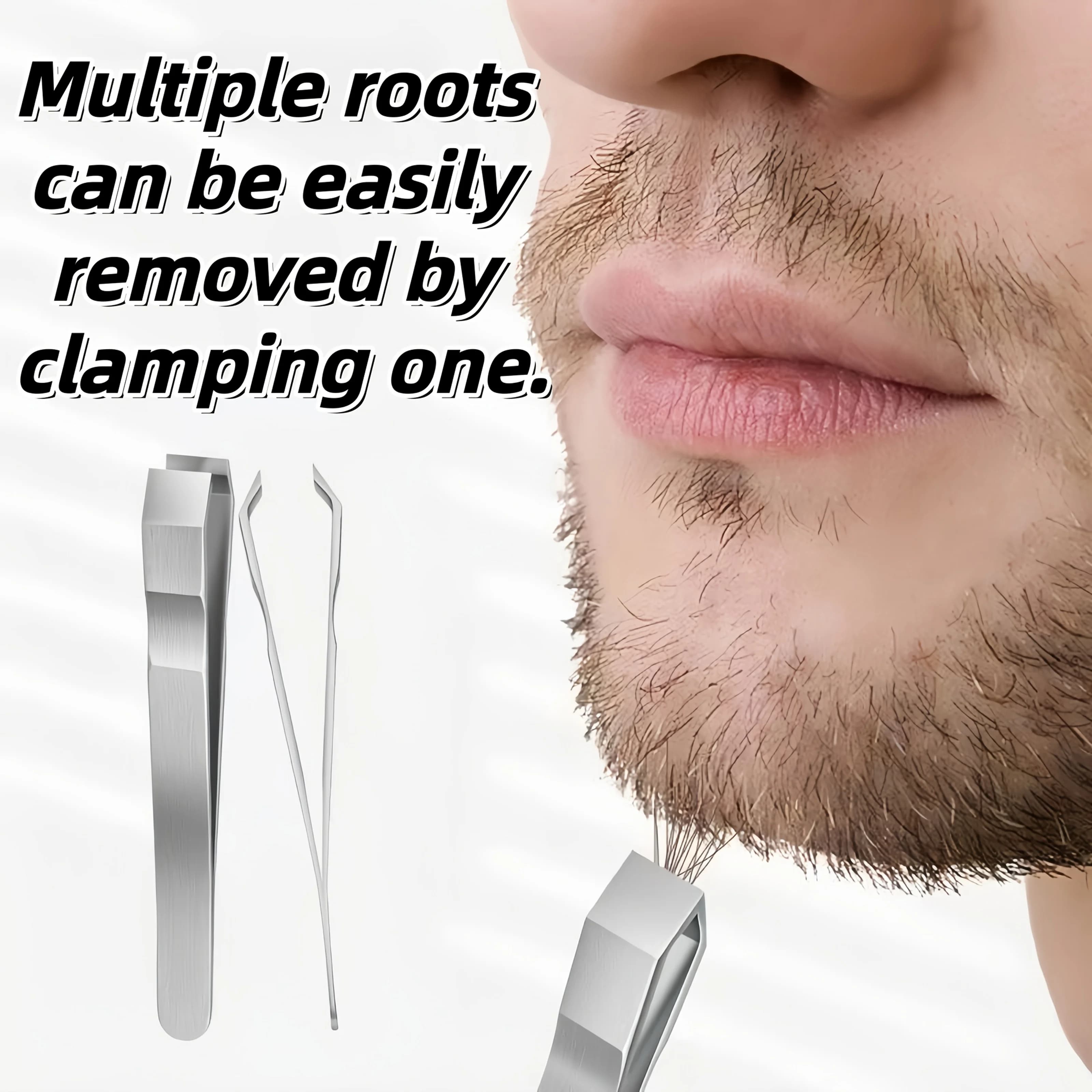 Stainless Steel Beard and Beverage Grips with Precision for Face Peep Care, Professional Use and Baffi