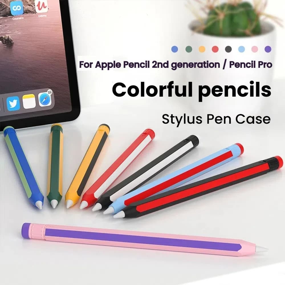 Custodia in silicone per Apple Pencil 2 Custodie per penne con colori coordinati per stilo di seconda generazione per Apple Pencil Pro Cover Custodia protettiva