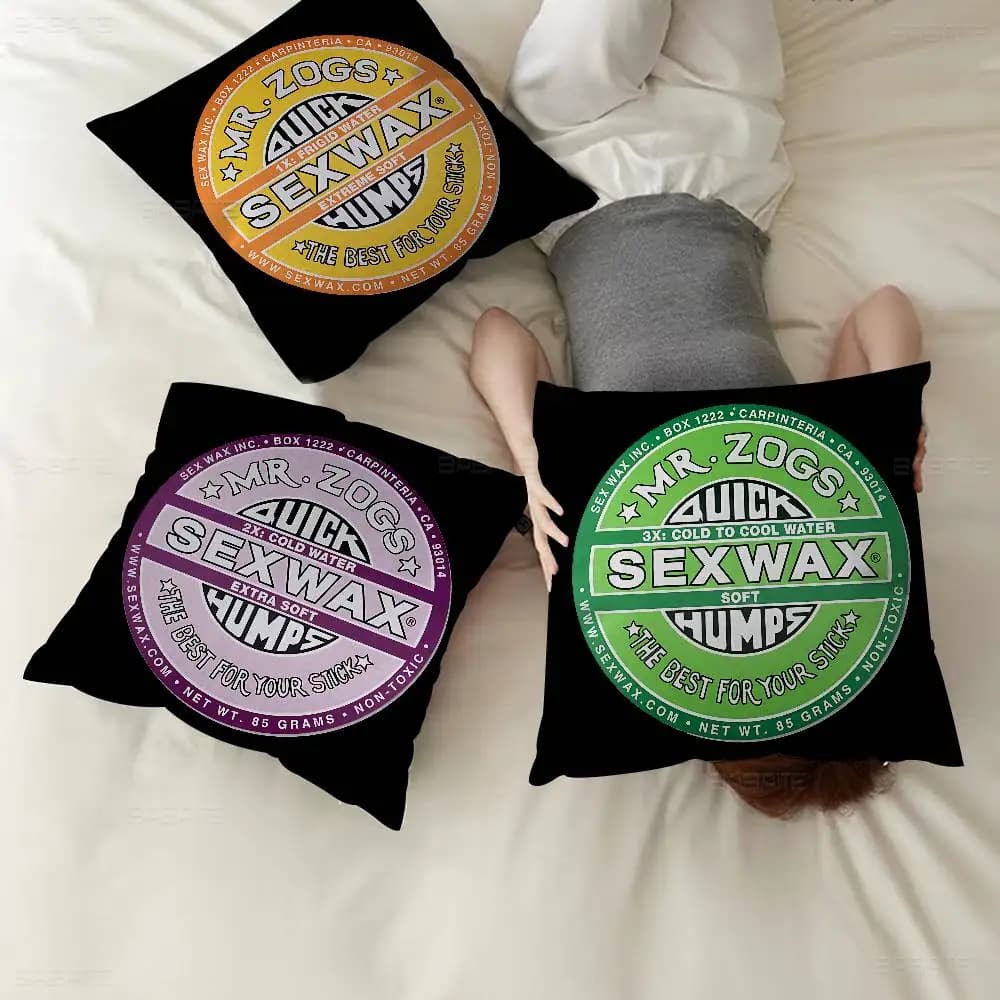 Cuscino Mr Zogs Surfing Sex Wax, Regalo, Decorazione per Casa e Ufficio, Cuscino per Camera da Letto, Divano, Auto, Federa