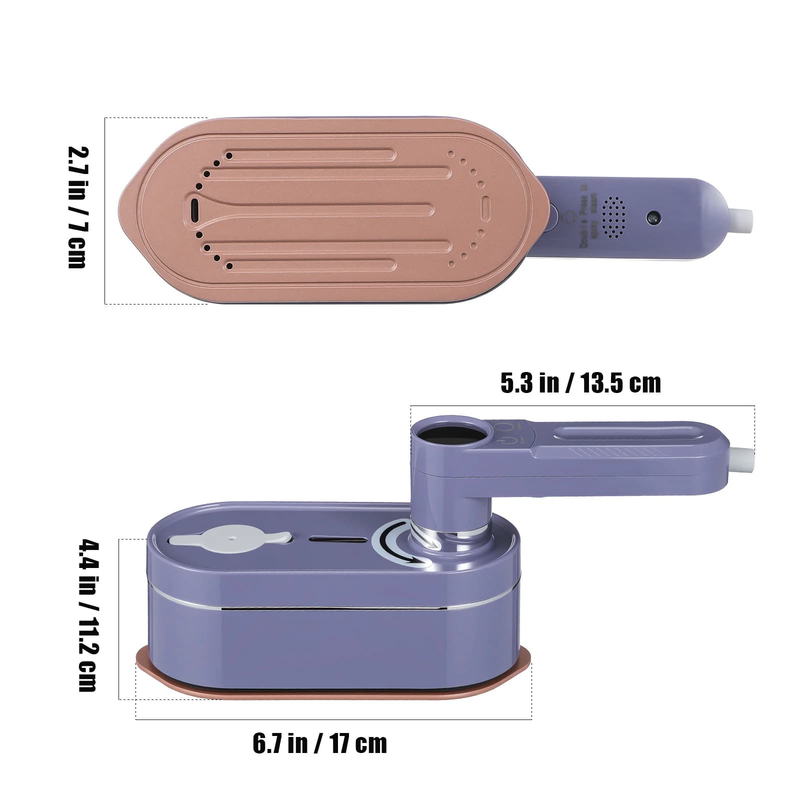 Vaporizzatore Elettrico per Vestiti: Stiratore Portatile da Viaggio - Rimuovi Pieghe per Indumenti - Serbatoio d'Acqua da 110ml
