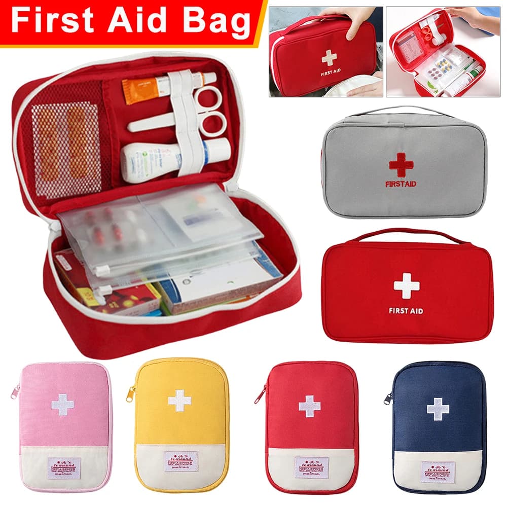 Borsa per la medicina domestica Kit di pronto soccorso portatile carino Kit di emergenza medica Organizer borsa per la conservazione della pillola della medicina all'aperto borsa da viaggio EDC