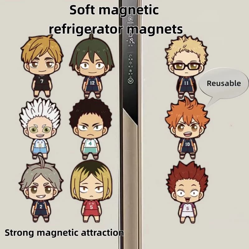 Bestselling Haikyuu!! Creative Magnetic Fridge Stickers | Cute Anime Kitchen Decor | Hinata Shoyo