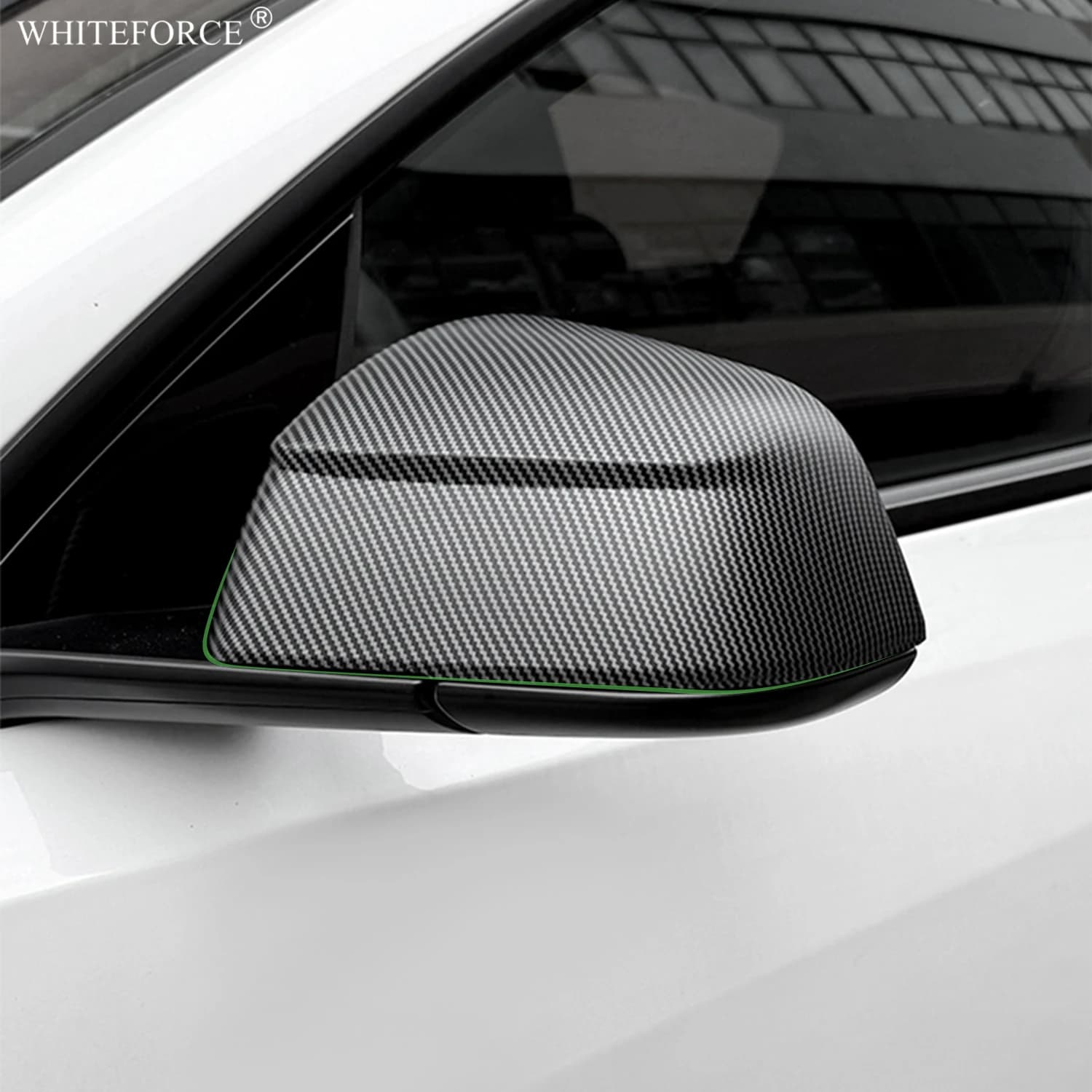 For Tesla Model Y Juniper External Rearview Mirror Carbon Fiber Protective Cover ABS Side Camera Cover with Rear Mirror Shell