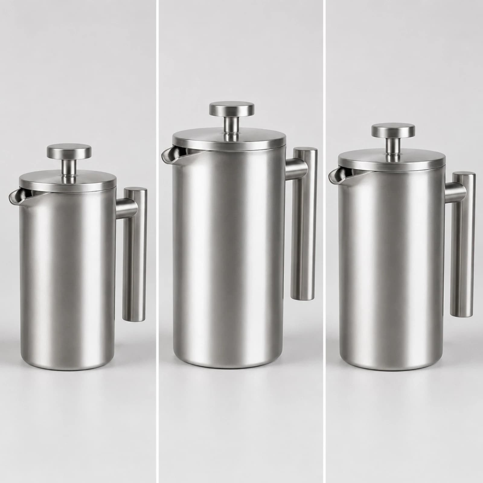 French Press Sturdy French Press with Mesh Filter Coffee and Tea Maker Reusable Brewer Clean for Home Baristas, Kitchen, Office