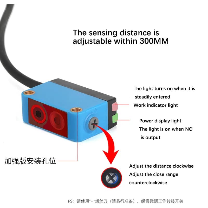 E3Z-LD61 Laser diffused reflective photoelectric switch with background suppression LD62 Infrared sensor for small points