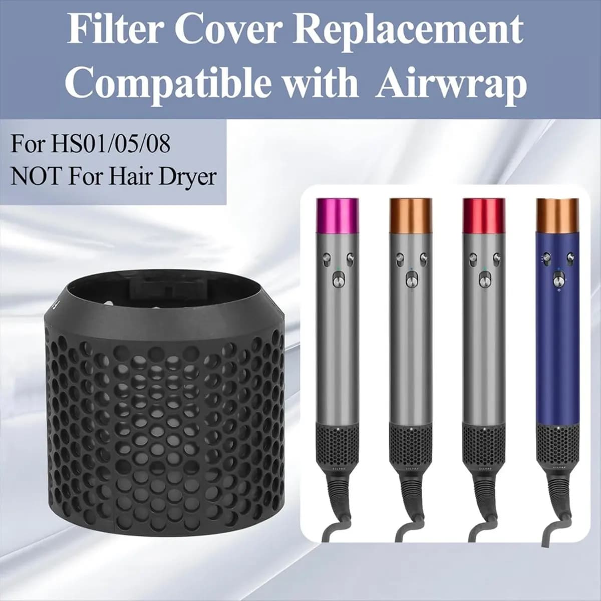 (A61K) Long Conical Cylinder and Covering Sand Filter for Iron Double Rotation Dyson Airwrap HS01 HS05 HS08 A