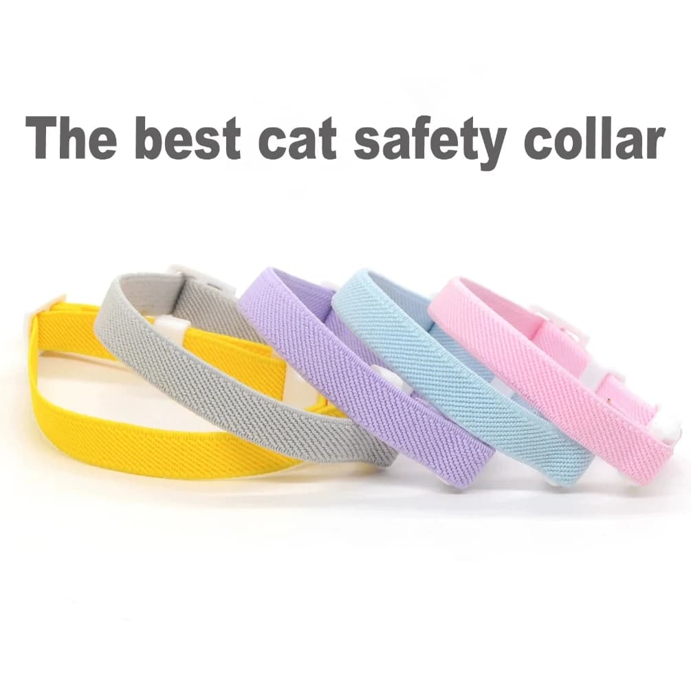 Fashion Safety Cat Collar Stretch Elastic Collars - Light Weight for Kitten, Neck for All Small Large Cat,Puppy Pet Accessories