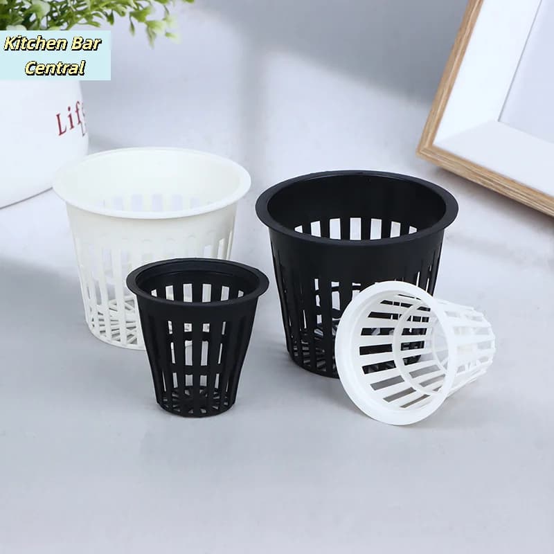 【10Pcs 2Inch 3Inch Grow Orchids Hydroponics Cups Planting Mesh Pot Soilless Net Basket Slotted Colonization Container】