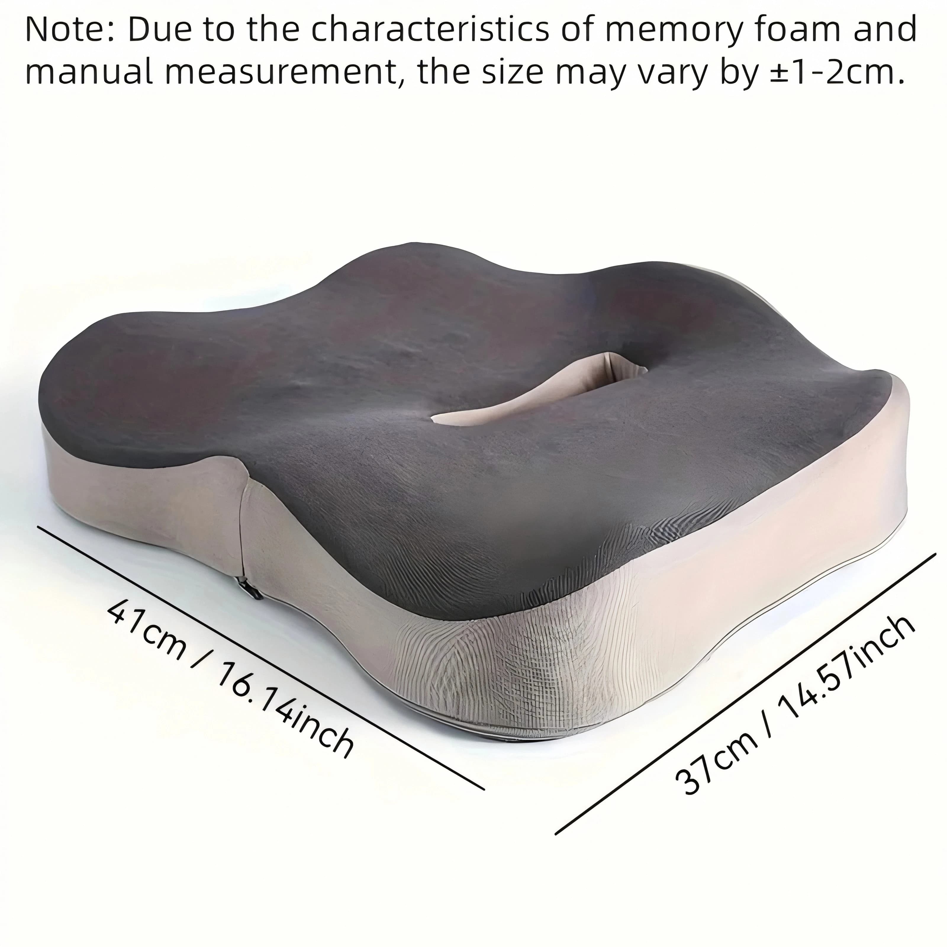 Cuscino per sedile in memory foam da 1 pezzo - Supporto ergonomico 3D | Verde chiaro e grigio, poliestere lavabile, decorazioni per la casa e accessori essenziali per auto/ufficio
