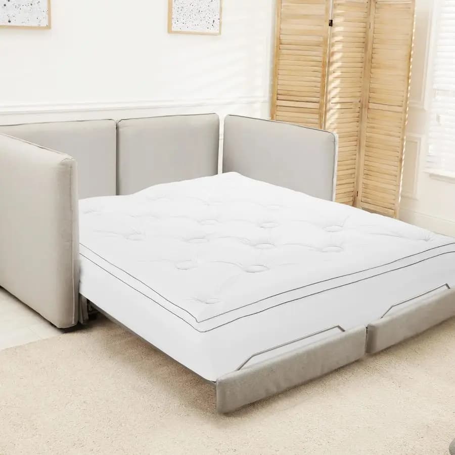 Coprimaterasso impermeabile per divano letto matrimoniale, spessore 2 pollici, 60 x 72, con tasca profonda, per materasso estraibile.
