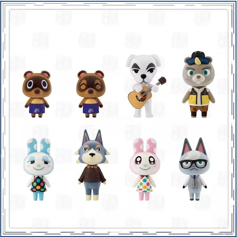 BANDAI Animal Crossing: New Leaf Chrissy Goldie Candy Toys Friend Doll Box Original Anime Action Figure Model Toys in Shelf