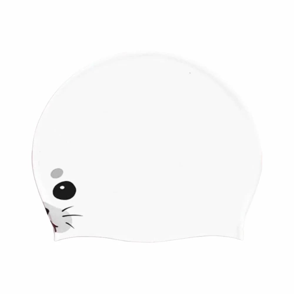 Cute Waterproof Silicone Swim Cap Quick Dry Cartoon Swimming Hat Comfortable Fit Funny Animal Printed Cap Pool Use