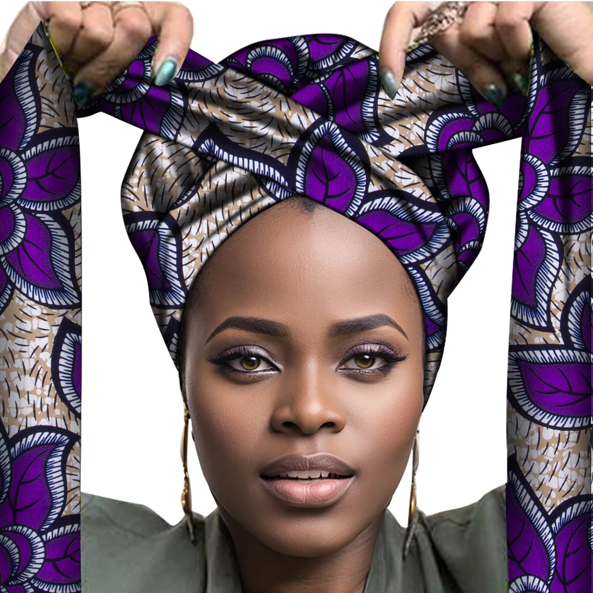 Copricapo africano In accessori per capelli da donna sciarpa con testa avvolta turbante accessori per capelli da donna sciarpa cappello copricapo Nigeria WYB612