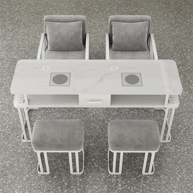 Z Nail art table and chair set with vacuum cleaner socket special single double three Internet celebrity light luxury