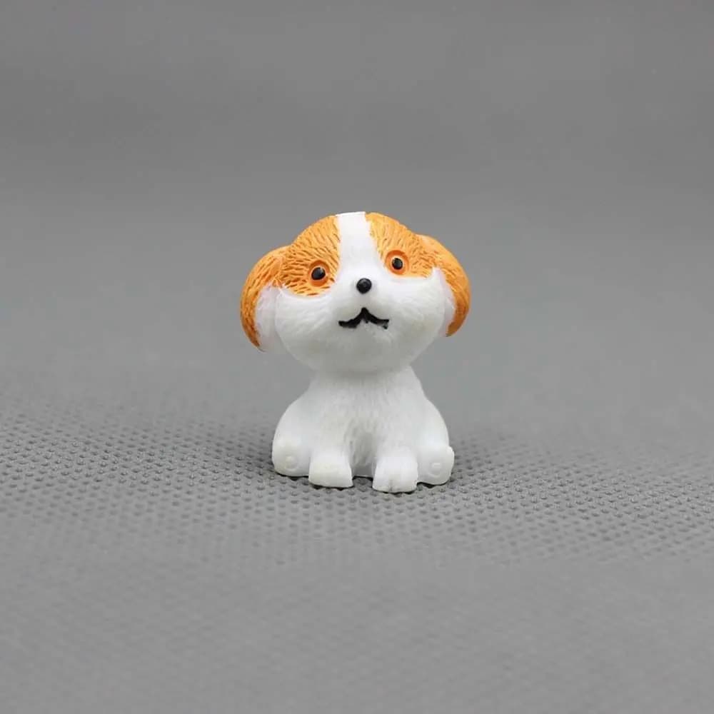 Mini cani in resina realistici Simpatici animali Decorazione fai da te Cucciolo Figurine in miniatura Modello Decorazioni per la casa Ornamenti per cani Terrario Artigianato