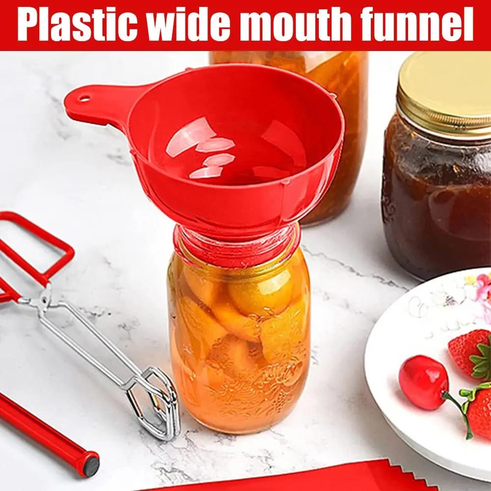Barattoli di imbuti a bocca larga con imbuto in scatola di plastica per imbuti di riempimento di liquidi a bocca larga Gadget da cucina per uso alimentare