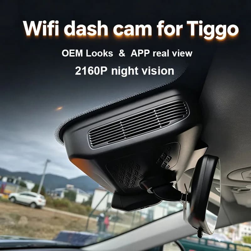 4K HD Night Vision Wifi Car DVR For Chery Tiggo 4 Tiggo 7 Pro Tiggo 8 Tiggo 7 Pro Max Tiggo 9 2021 2022 2023 2024 2025 APP Watch