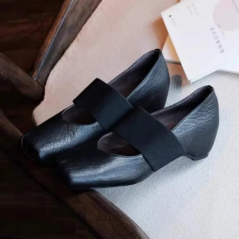 New Style Women's High Heel Sandals Casual Elastic Strap Lolita Mary Jane Platform Shoes Luxury Women's Low Heels Shoe