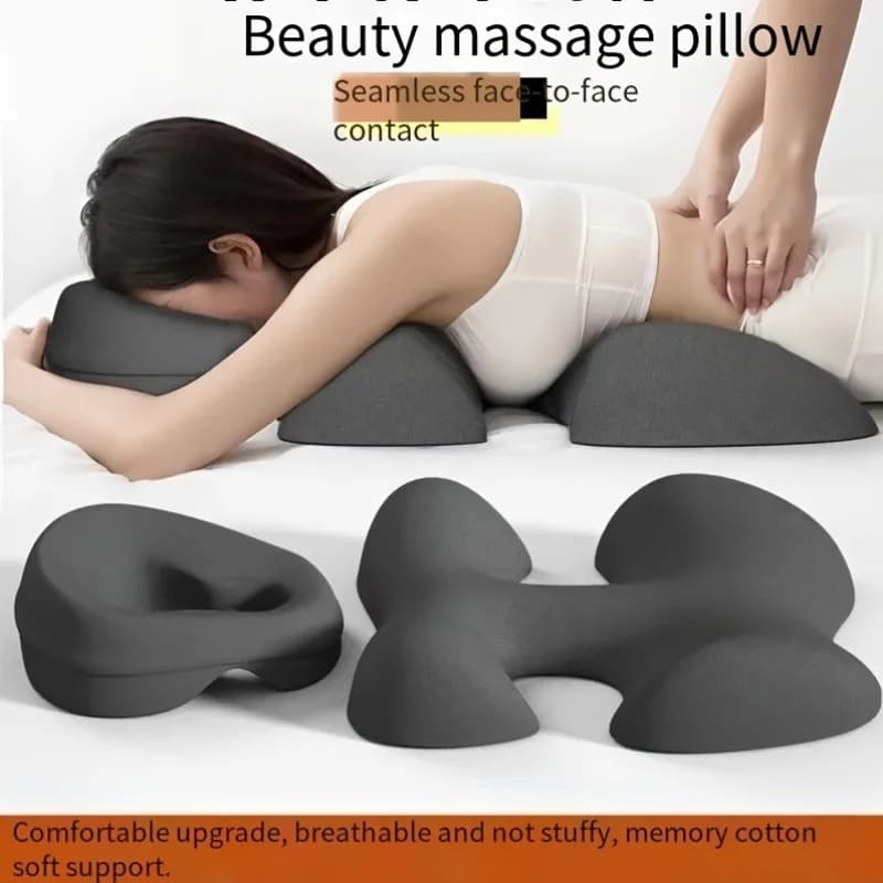 Multifunctional Face And Body Beauty Massage Pillow Contoured Hole Non Slip SPA Pillow Ergonomic Soft Support For Home And Salon