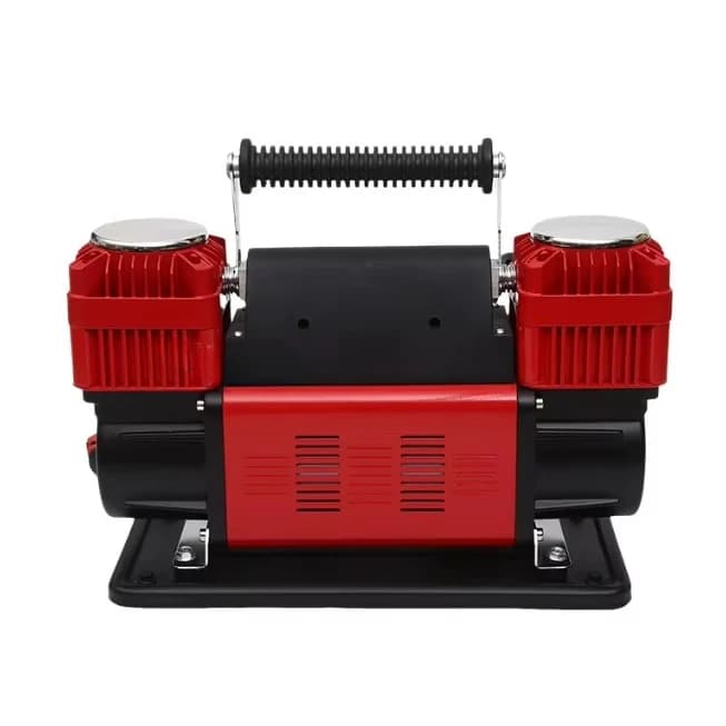 Compressore d'Aria Portatile Mini Elettrico 60 Cilindri con Luce LED, Potente Gonfiatore Rapido DC12V per Auto