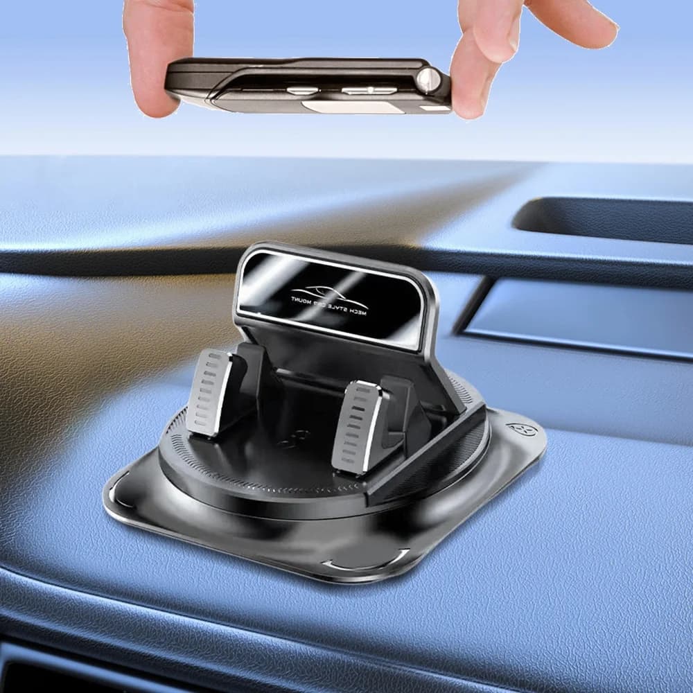 360 Degree Rotatable Car Phone Holder Non-Slip Dashboard Cell Phone Stand Navigation Stand Bracket for Most Cars SUVs Trucks