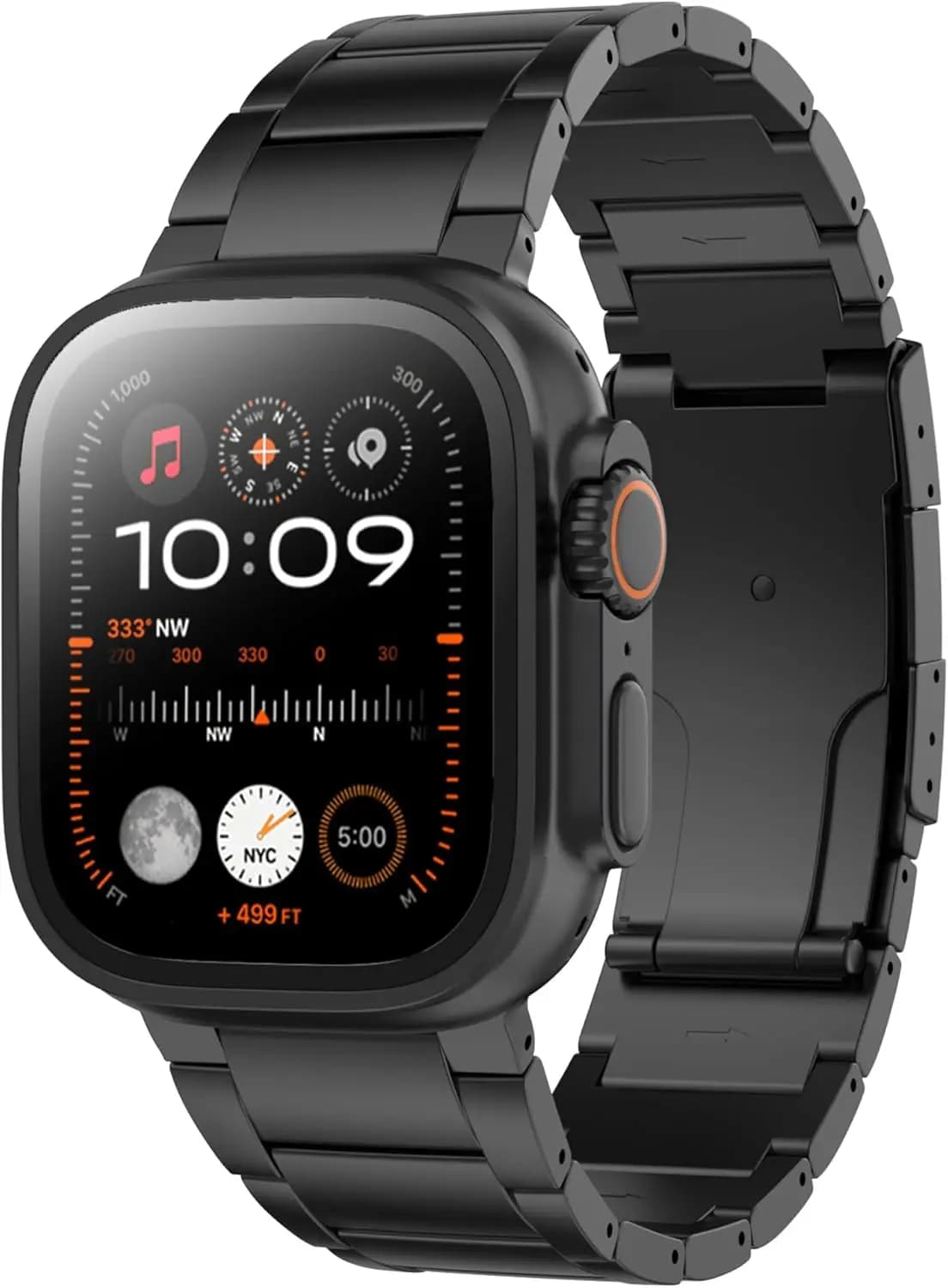 Titanium Ultra 3 for Men, Compatible with Apple Watch Ultra 3/2 and 11/10 Series, Black DLC Coating