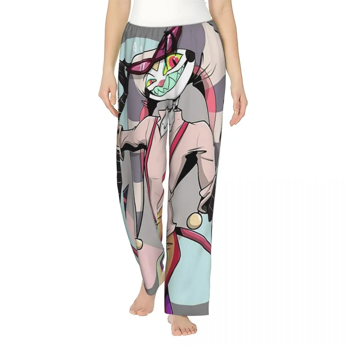 Custom Fizzarolli Helluva Boss Women Pajama Pants Lounge Sleep Sleepwear Bottoms with Pockets