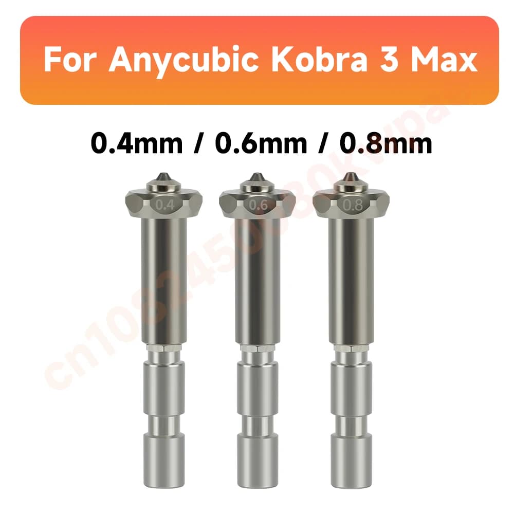 Per Anycubic Kobra 3 Max Ugello Hotend Kobra 3 Max Combo Ugello di Scambio Rapido Acciaio Temprato 0.4 0.6 0.8 Kobra 3 Max Accessori