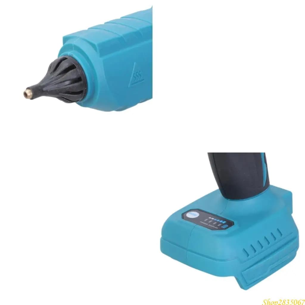 Pistole per colla a caldo senza fili, ricaricabili, 21 V, riscaldamento rapido, adatte per colle da 11 mm, per lavori fai