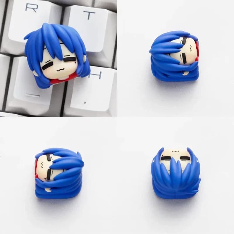Copritasti serie Lucky Star in resina 3D fatti a mano Izumi Konata Cute Artisan Keycap MX Switch per accessori per tastiera meccanica Regali