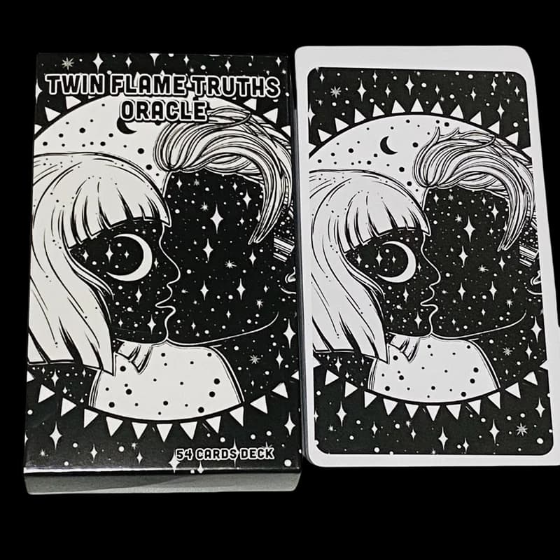 Twin Flame Truths Carte Oracle 54 Carte Mazzo Versione inglese Fortune Telling Divination Deck Gioco per le donne della festa in famiglia