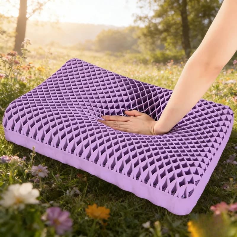 Cuscino Ergonomico in Lattice TPE con Strato d'Aria e Pectina, Lavabile, a Pressione Zero, per Supporto Cervicale e Sollievo dal Dolore