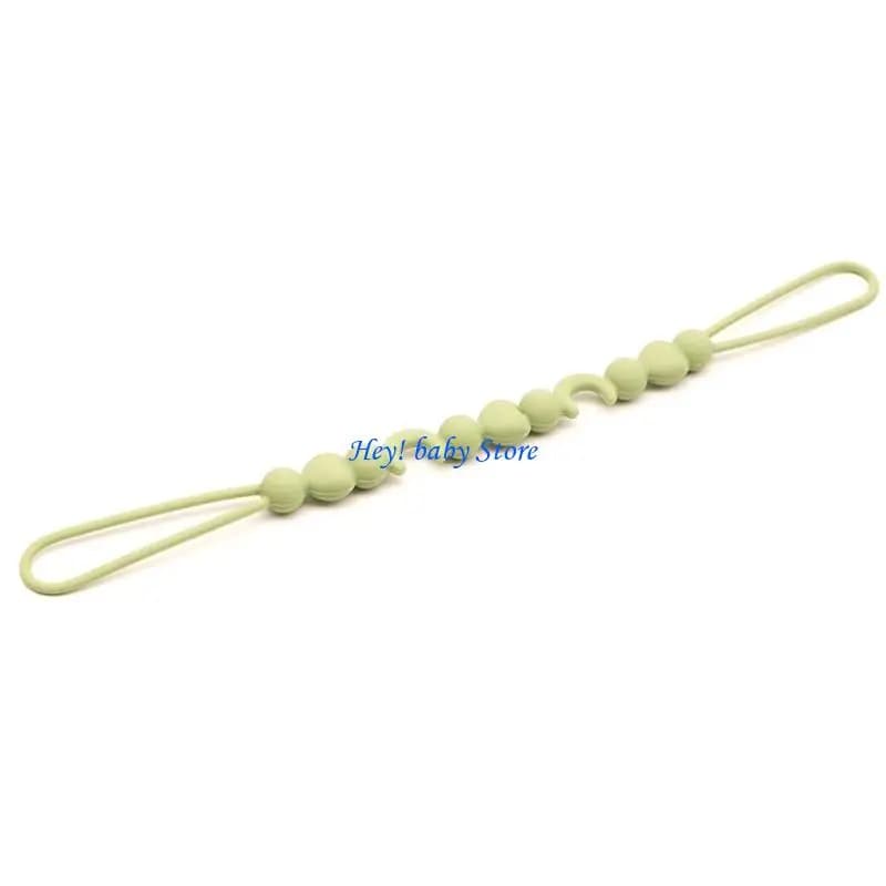 Q1FE Clip per ciuccio Supporto per massaggiagengive in silicone per uso alimentare Clip per ciuccio morbida e flessibile per per