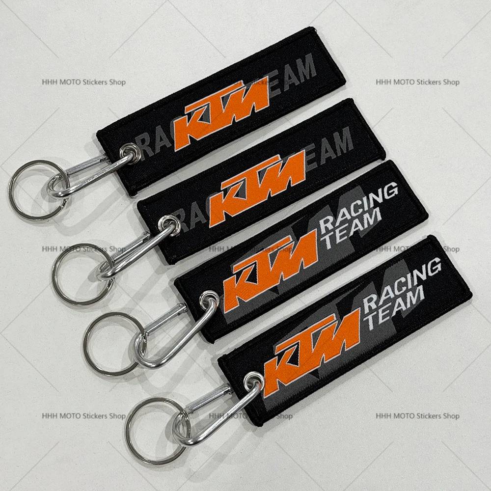Universal Double Sided Embroidery Keychain Decorative Key Ring for Car Motorcycle Fashion Jewelry Souvenir Gift
