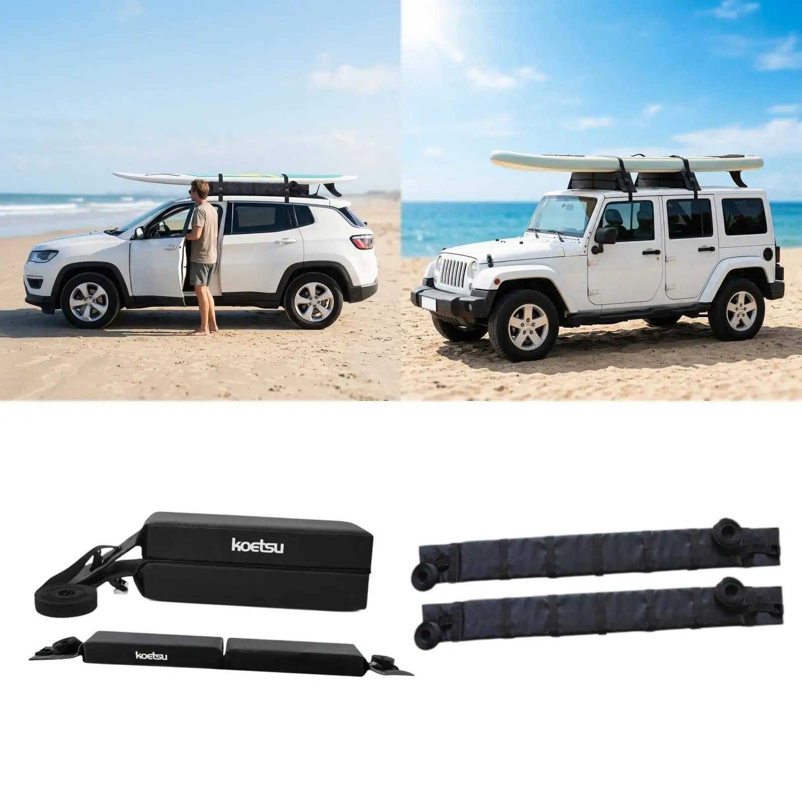 Kayak Roof Rack Anti Slip Padding Universal Fit Paddle Board Rack for Suvs Sedans Outdoor Water Sports