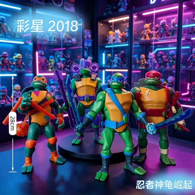 Playmates Drone 12in Turtles Action Figure 28cm Raphael‌ Leonardo‌ Donatello Anime Figures Model Toy Desktop Decoration Ornament