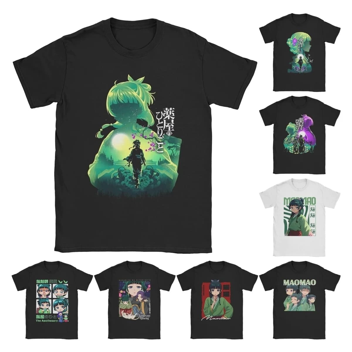 Maomao The Apothecary Diaries T-Shirts Men Manga Anime Vintage 100% Cotton Tee Shirt O Neck Short Sleeve T Shirt Printed merch