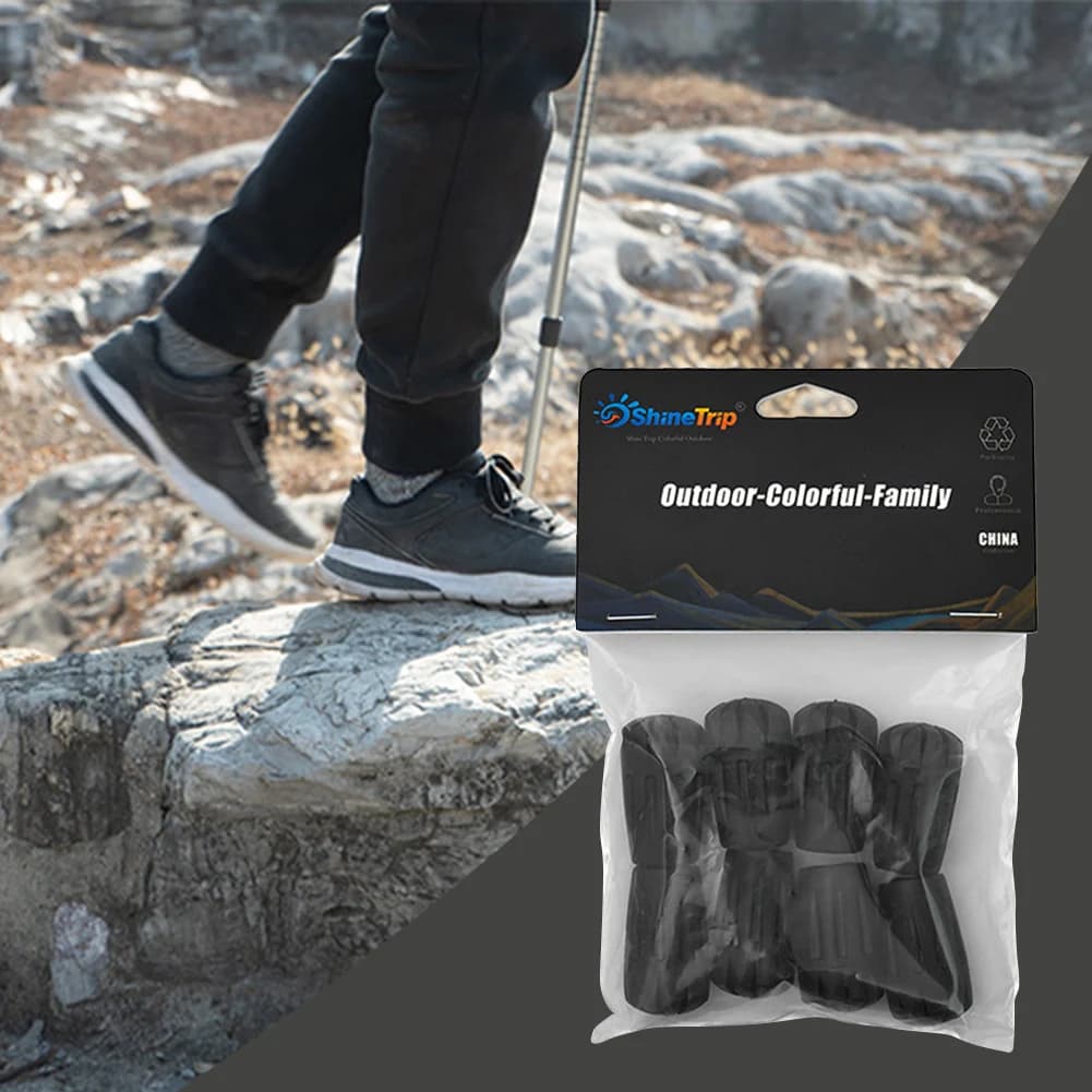 8 Pieces Rubber Toe For Trekking Sticks, Anti-slip, Hiking Stick Parts