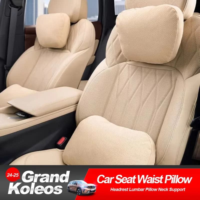 Cuscino in vita per seggiolino auto Cuscini in vita super morbidi per Grand Koleos/Geely Monjaro 2024 2025 Poggiatesta Cuscino lombare Supporto per il collo