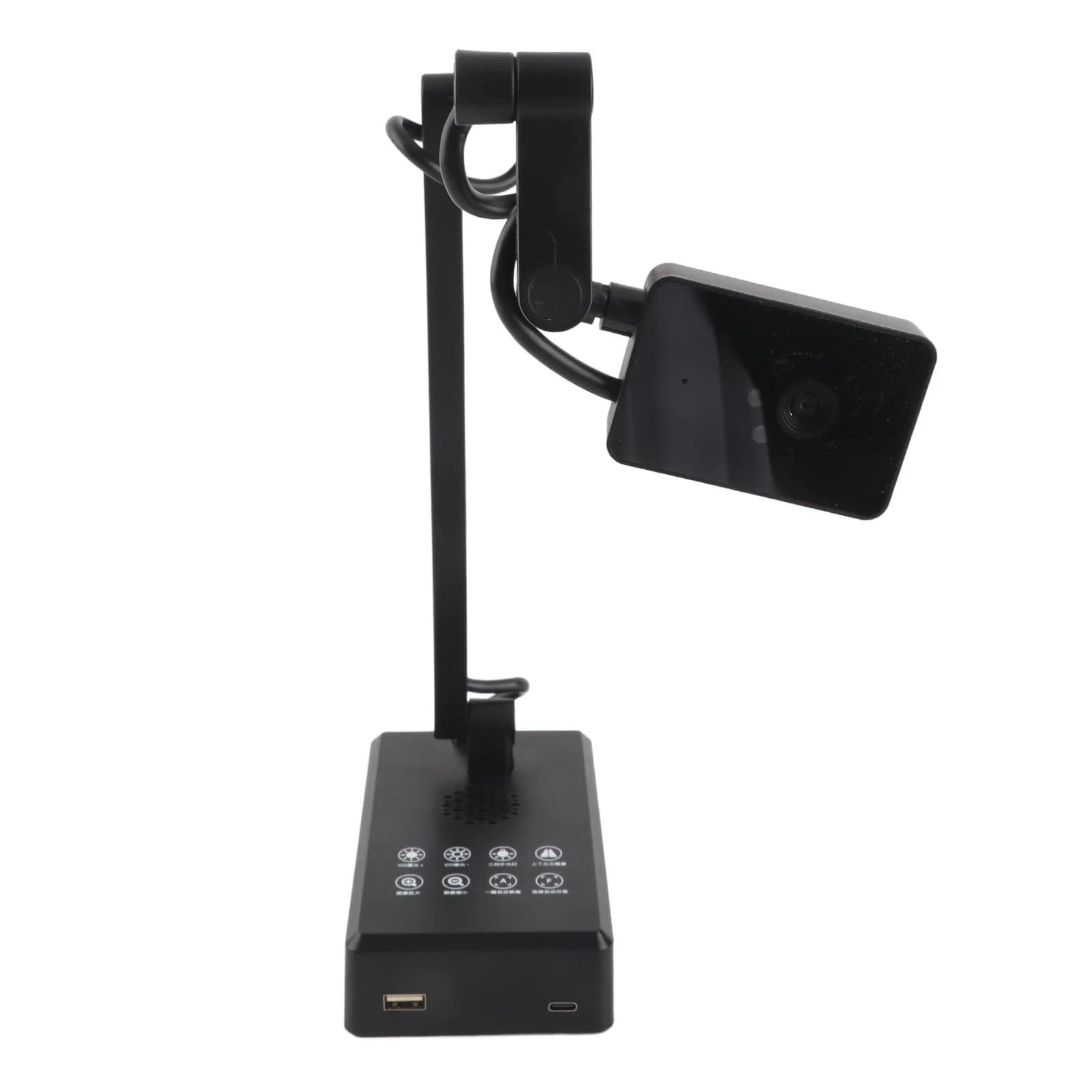USB Document Webcam Multi Angle Adjustment 16MP Document Camera 3840x3104 Multifunctional with Power Cable for Web Conferencing