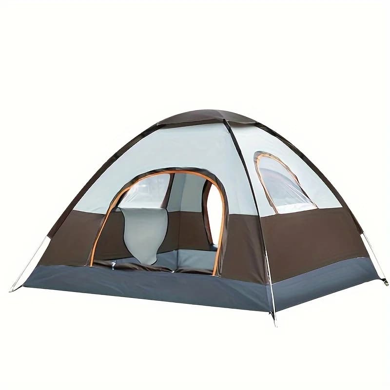 Tenda pieghevole portatile da campeggio all'aperto, attrezzatura da campeggio nella natura selvaggia, grande tenda da spiaggia automatica per pioggia e zanzare